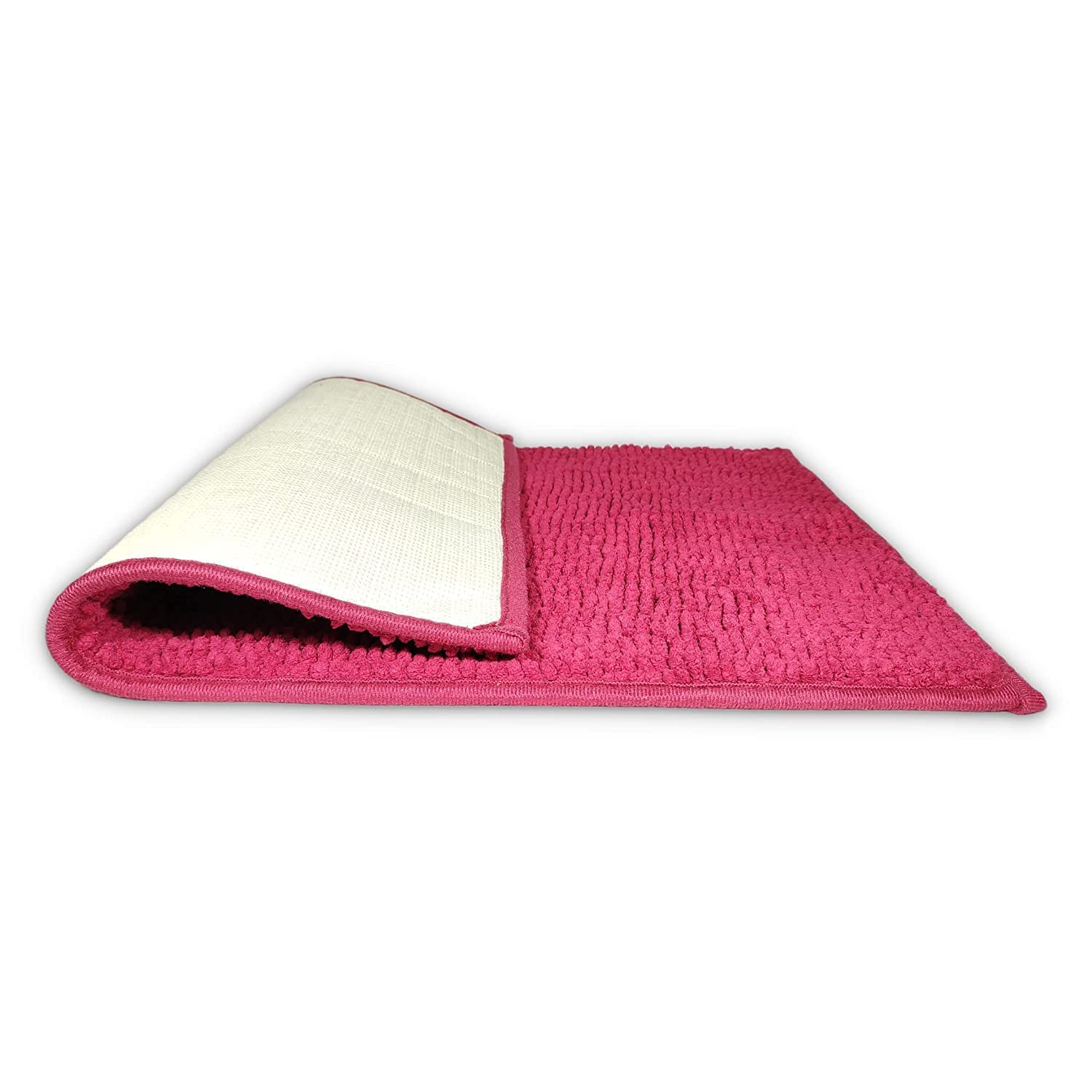 SWARG HOMES Red Popcorn Microfiber Anti-Skid Bath Mat - Water Absorbent & Easy to Clean (37×57 CM) - Image 7