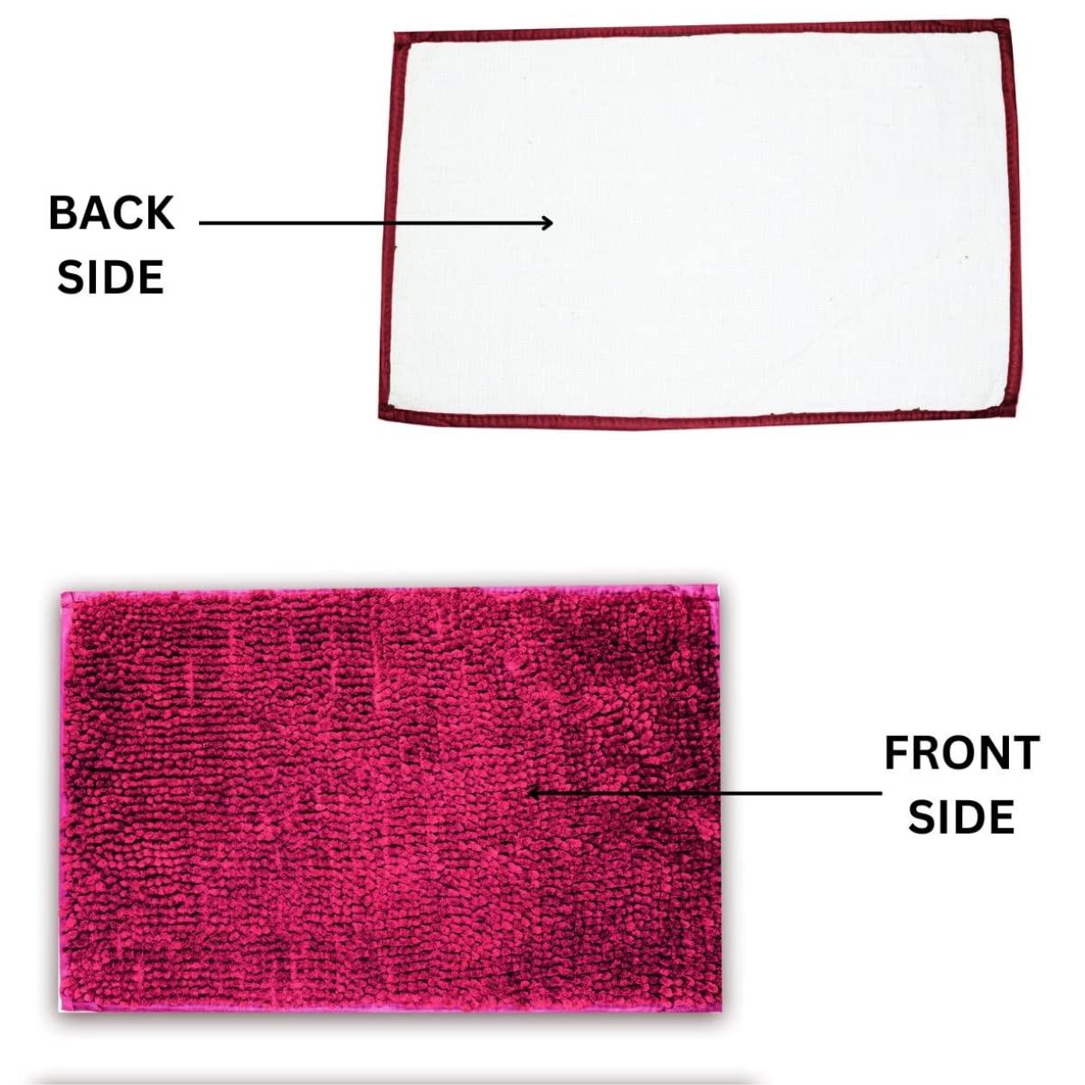 SWARG HOMES Red Popcorn Microfiber Anti-Skid Bath Mat - Water Absorbent & Easy to Clean (37×57 CM) - Image 10