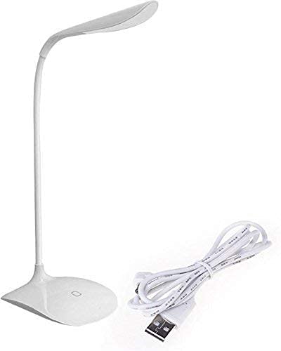 SWARG HOMES White Rechargeable LED Study Table Lamp with Touch Control - Eye Protection Reading Desk Light - Image 2