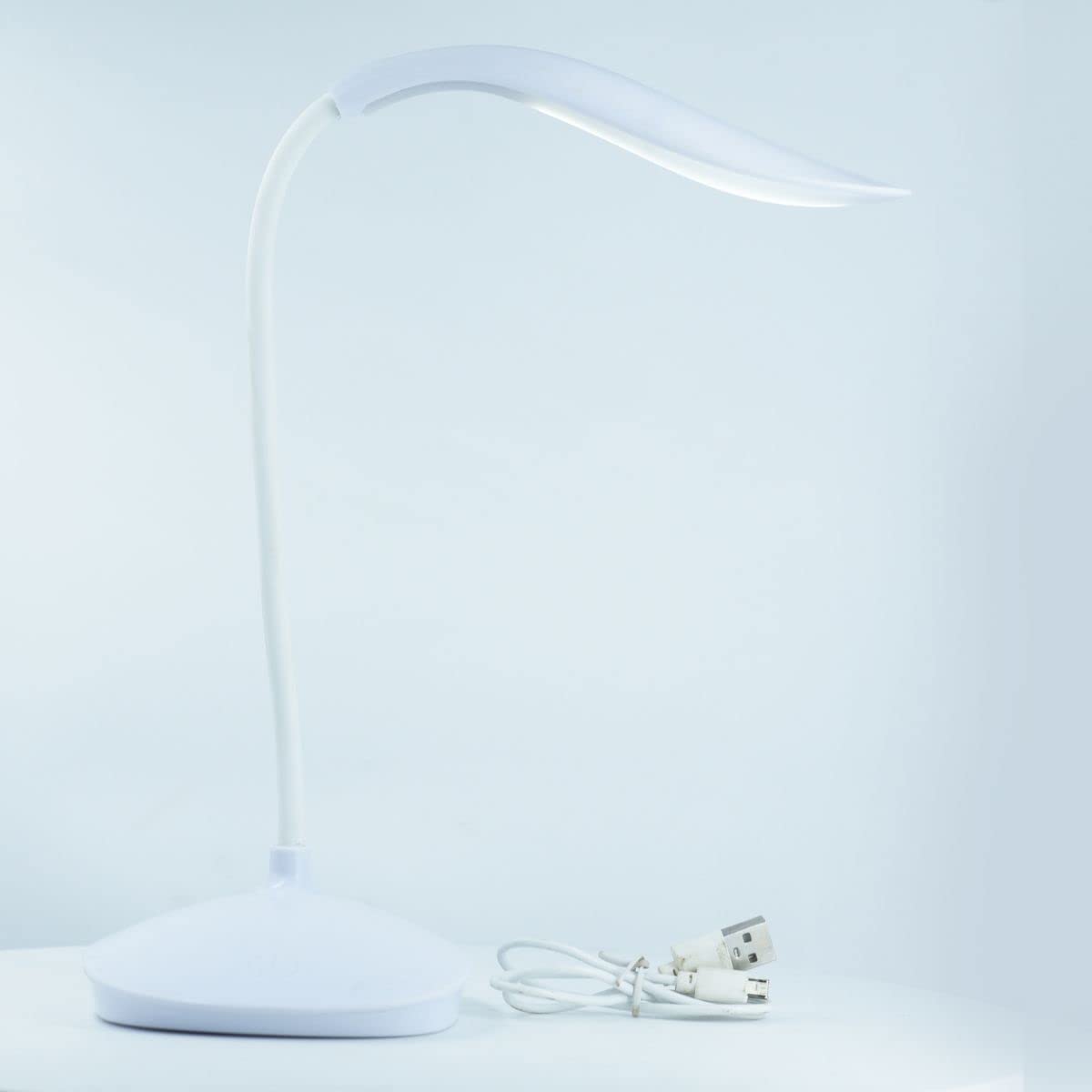 SWARG HOMES White Rechargeable LED Study Table Lamp with Touch Control - Eye Protection Reading Desk Light - Image 4