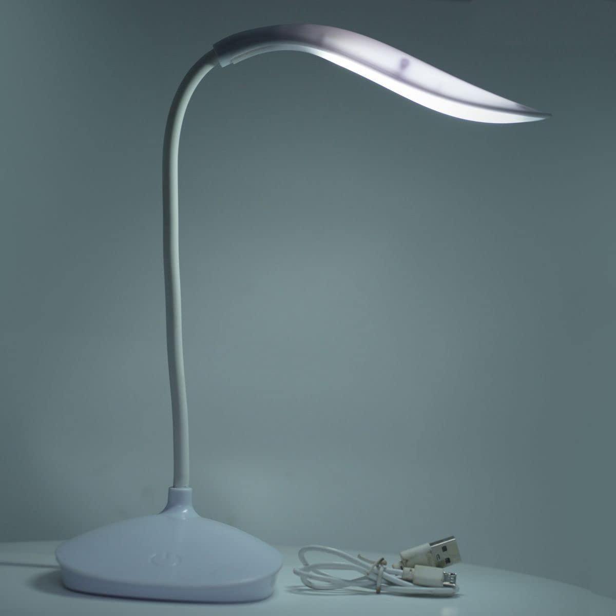 SWARG HOMES White Rechargeable LED Study Table Lamp with Touch Control - Eye Protection Reading Desk Light - Image 10