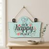 Indigifts “You Are My Happy Place” Wooden Wall Hanging for Couples - Romantic Valentine Gift (11.05×7 Inch)