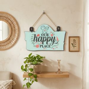 Indigifts “You Are My Happy Place” Wooden Wall Hanging for Couples - Romantic Valentine Gift (11.05×7 Inch) Indigifts “You Are My Happy Place” Wooden Wall Hanging for Couples - Romantic Valentine Gift (11.05×7 Inch)