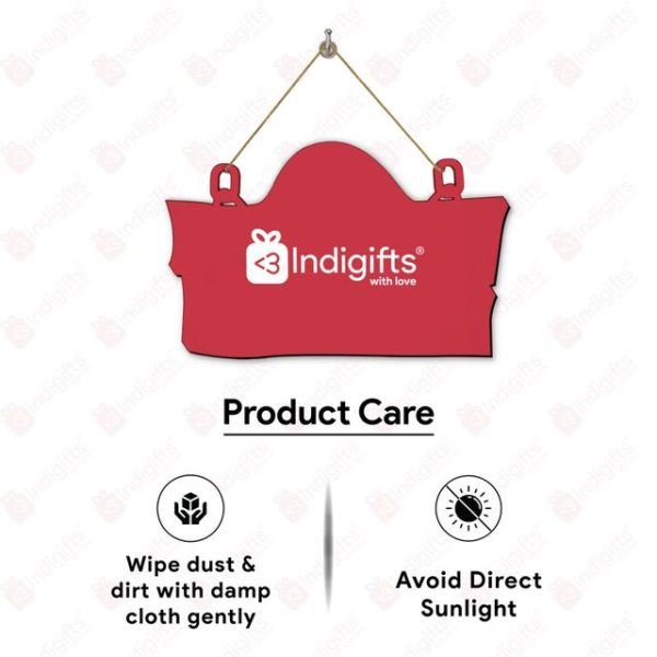 Indigifts Wall Decor for Living Room Wooden Mini Wall Hanging Set Of 2- Decorative Items, Mini Wall Hanging Décor, Garden Wall Hanging, Wall Hanging Decoration, Wall Hanging For Home - Image 2