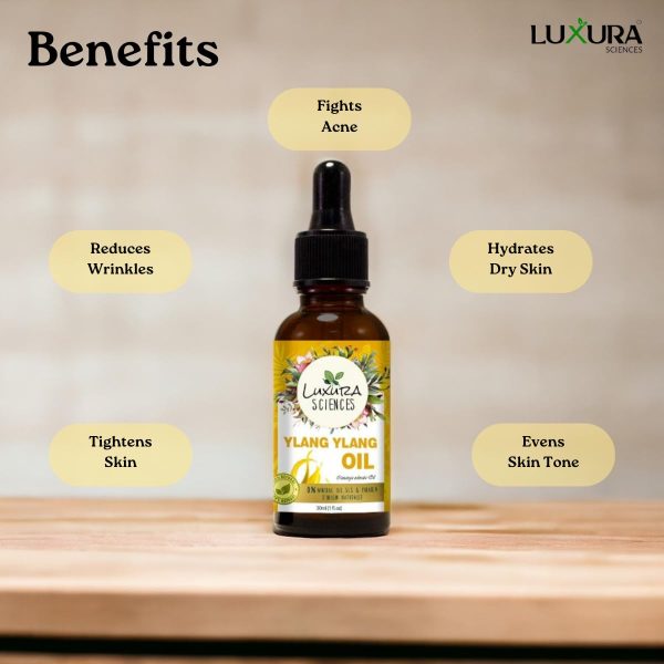 Ylang Oil essential skincare luxura aroma therapy 2 Luxura Sciences Ylang Ylang Essential Oil - Pure Wellness Care (15 ML)