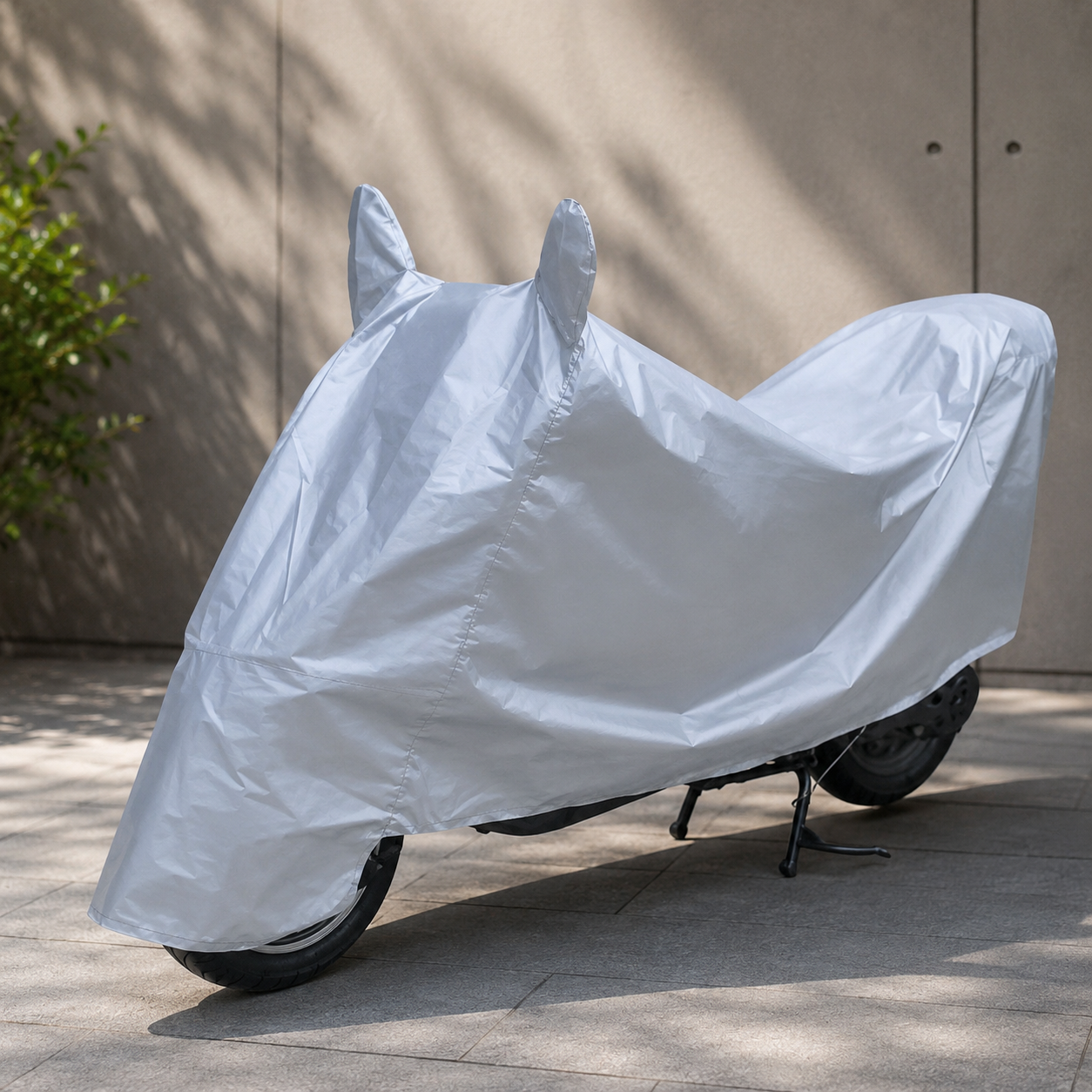 7 Mile Stone Silver Two Wheeler Body Cover for Bikes & Scooters