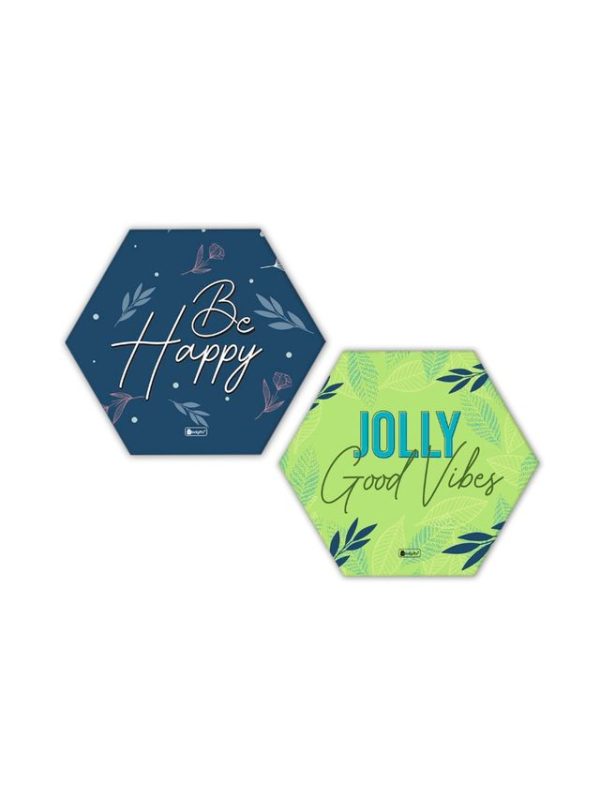 Indigifts Diwali Decoration for Home Hexagon Wall Decor Poster Frame- Set of 2, Frames for Wall Hanging, Wall Frames Quotes, Hexagone Frames Wall, Wall Frames for Office, Hexagone Frames for Craft - Image 2