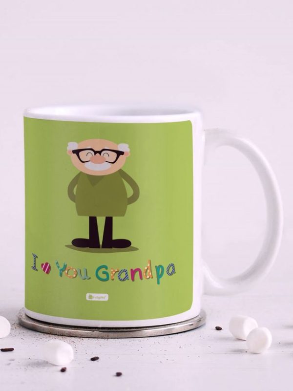 Indigifts I Love You Grandma Grandpa Coffee Mug Set of 2 | Printed Ceramic Coffee Mug 325 ml | 3 Layer Safe Packaging | MATERIAL: White Ceramic| High Quality Digital Printing| Premium Quality - Image 4