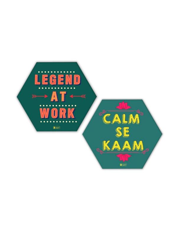 Indigifts Hexagon Poster Frame Set Legend at Work Quotes Printed Poster Frame, Room Décor, Room Decoration Items, Home Decorative Gift Item, Decor Items for Living Room, Bedroom, Kitchen Corner - Image 2