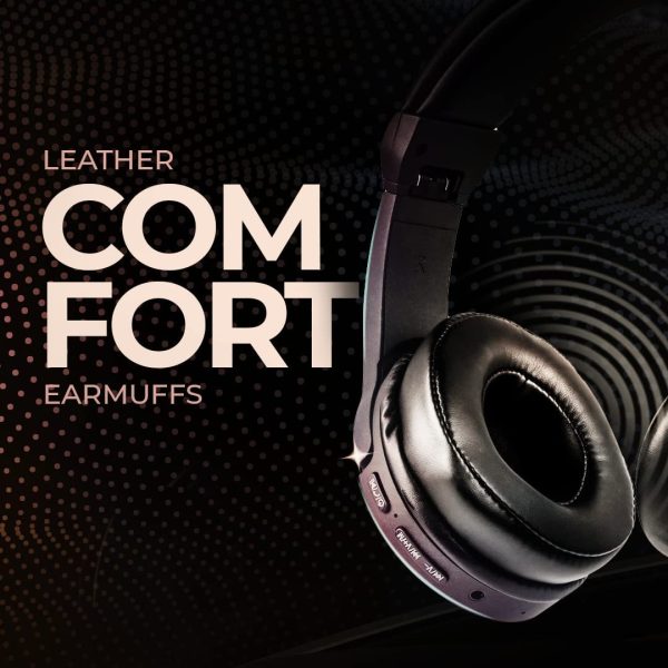 Hungama HiLife Buzz 101 Bluetooth Wireless Over Ear Headphones with 40 Hours Playback, with Mic, Passive Noise Cancellation, Black and Get 1 Year Free Subscription of Hungama Play & Hungama Music - Image 5
