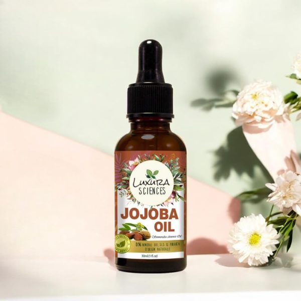 Luxura Sciences Natural Cold Pressed Jojoba Oil - Unrefined Moisturizing Care (30 ML)
