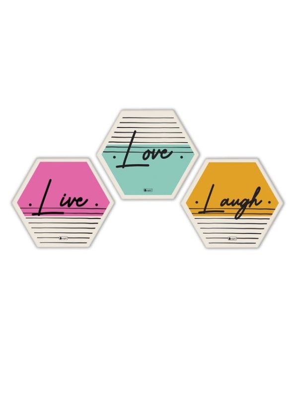 Indigifts Diwali Decoration for Home Hexagon Wall Decor Poster Frame- Set of 3, Wall Decoration Items for Frame, Wall Decoration Items for Frame, Poster Frames For Wall, Hexagone Frames Wall - Image 2