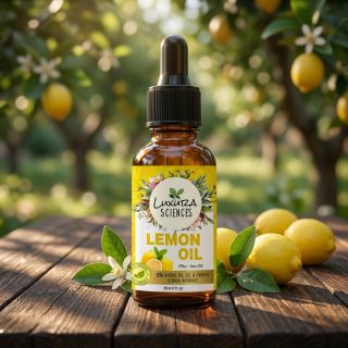 Luxura Sciences Organic Lemon Essential Oil for Skin, Hair & Body - Natural Undiluted Aromatherapy Oil (30 ML)