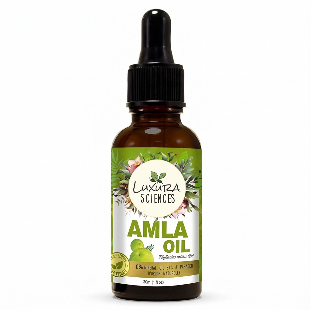 Luxura Sciences Organic Amla Oil for Hair Nourishment & Scalp Care (30 ML) - Image 4
