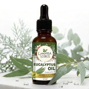 Luxura Sciences Eucalyptus Essential Oil for Hair, Skin & Aromatherapy - Scalp Care & DIY Skincare (15 ML)