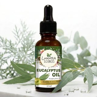 Luxura Sciences Eucalyptus Essential Oil for Hair, Skin & Aromatherapy - Scalp Care & DIY Skincare (15 ML)