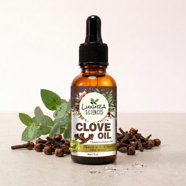 Luxura Sciences Clove Essential Oil for Hair, Skin, Nails & Aromatherapy (15 ML)