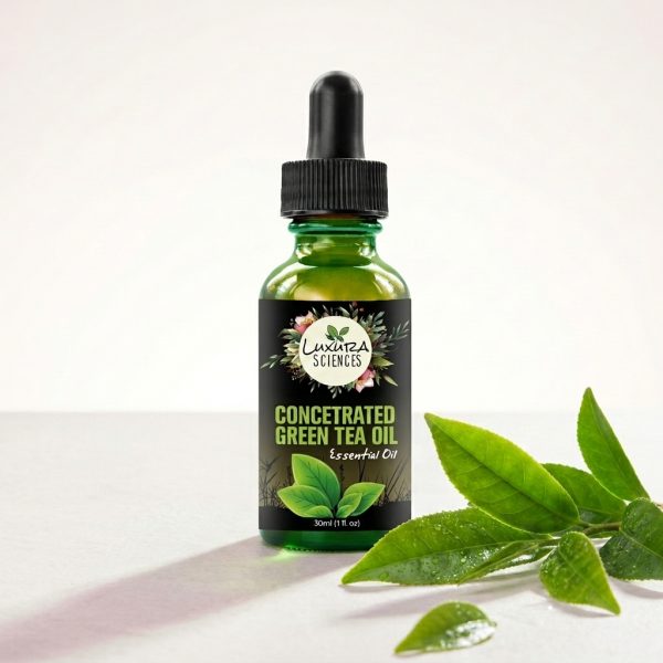 Luxura Sciences Concentrated Organic Green Tea Oil Serum 30ml for Skin Hydration Hair Nourishment Anti Aging Moisturizer Lightweight Non Greasy Formula Soothes Irritated Skin Enhances Natural Glow Luxura Sciences Concentrated Organic Green Tea Oil Serum (30 ML)