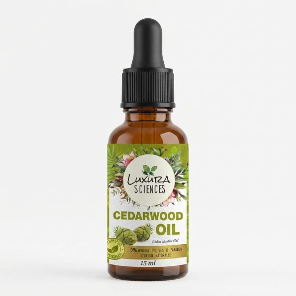 Luxura Sciences Organic Cedarwood Essential Oil – for Aromatherapy & Relaxation (30 ML)