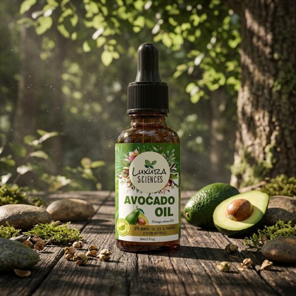 Luxura Sciences Avocado Oil for Hair Face Skin Rich in Retinol Vitamin E Cold Pressed Lightweight Hydrating Oil for Deep Nourishment Healthy Scalp Glowing Skin Moisturizing Therapy 15ML Luxura Sciences Cold Pressed Avocado Oil - Moisturizing Oil Rich in Retinol & Vitamin E (15 ML)