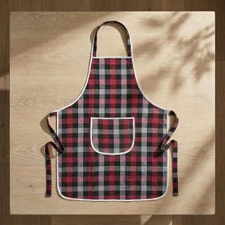 SWARG KITCHEN Waterproof Kitchen Apron with Check Design & Front Pocket for Men & Women