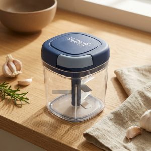 Swarg Kitchen 900 ML Blue Onion Chopper with 5 Stainless Steel Blades - Handy Vegetable & Fruit Chopper for Kitchen Use