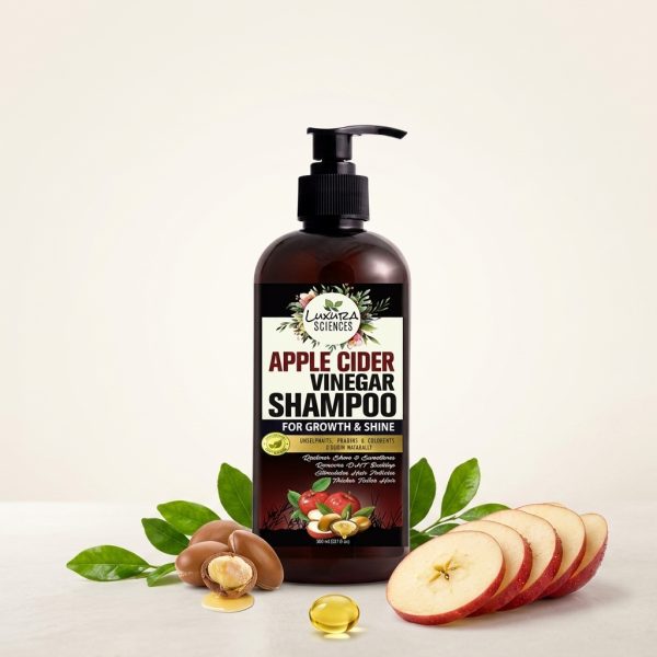 Luxura Sciences Apple Cider Vinegar Shampoo for Dry, Frizzy & Damaged Hair (300 ML)