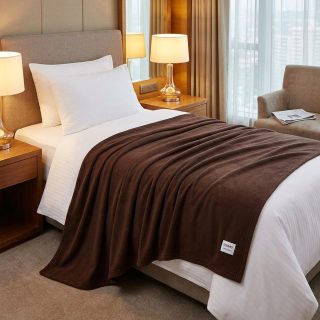 SWARG HOMES Brown Solid Single Fleece Blanket - 400 GSM Soft Comfort Bedding