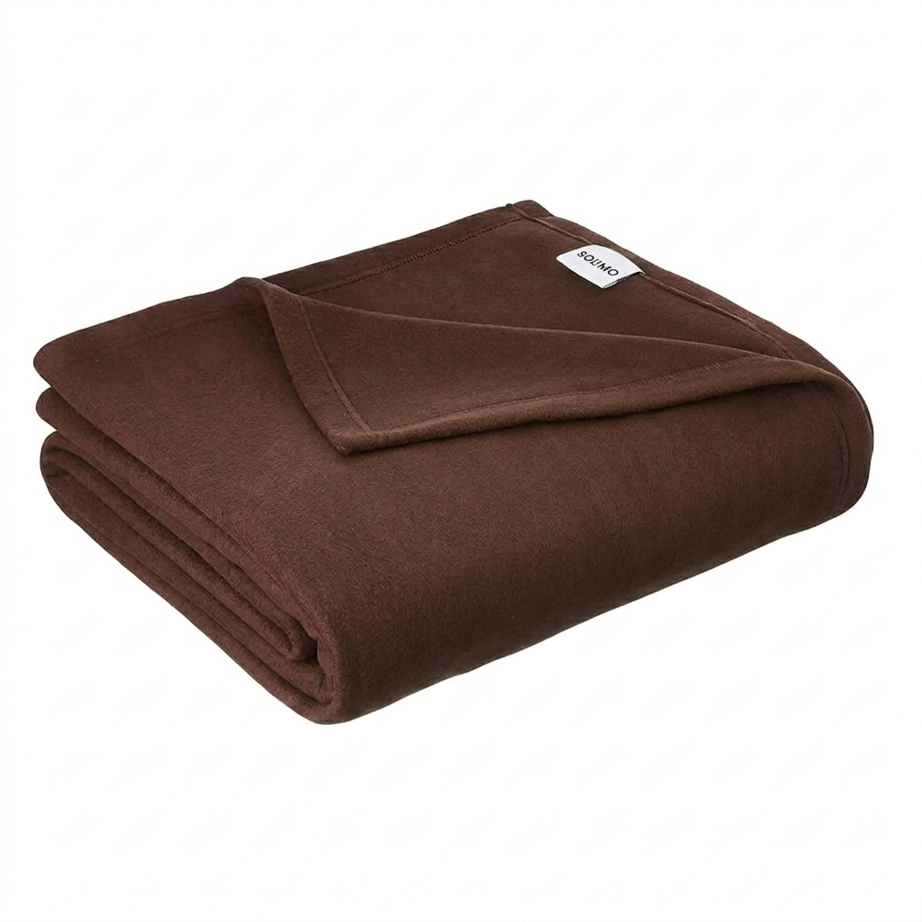 SWARG HOMES Brown Solid Single Fleece Blanket - 400 GSM Soft Comfort Bedding - Image 4