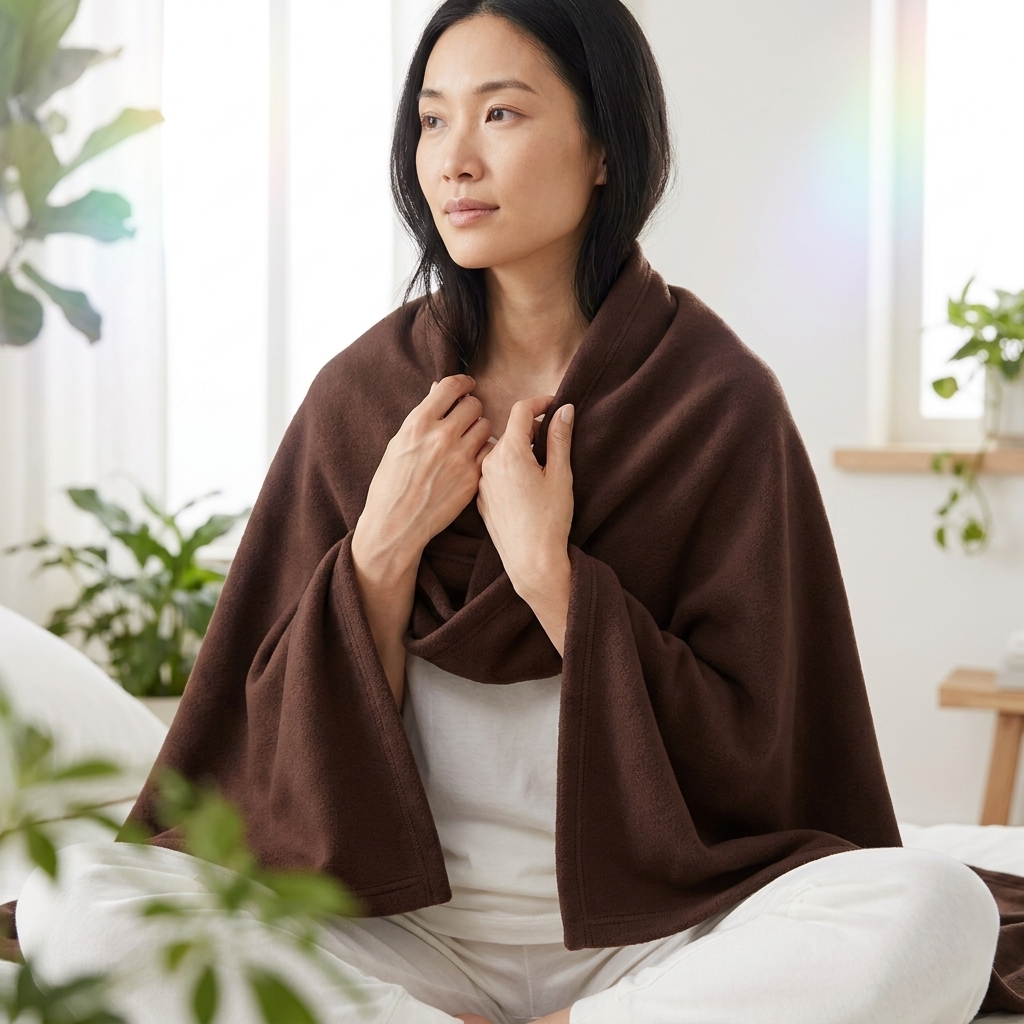 SWARG HOMES Brown Solid Single Fleece Blanket - 400 GSM Soft Comfort Bedding - Image 2