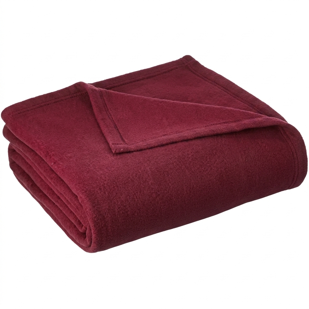 SWARG HOMES Maroon Solid Double Fleece Blanket - 600 GSM Soft Comfort Bedding - Image 4