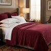 SWARG HOMES Maroon Solid Double Fleece Blanket - 600 GSM Soft Comfort Bedding