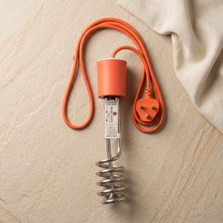 SWARG HOMES immersion water heater | Waterproof Heater | Water Heater for home | Immersion Shock Proof Rod For Home and Kitchen | Orange Color water heating rod (1500 Watts) | 1 Year warranty