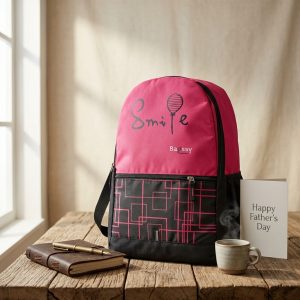 BAGSSY Pink & Black 32L Multipurpose Backpack for School & College - Water Resistant Unisex Student Bag