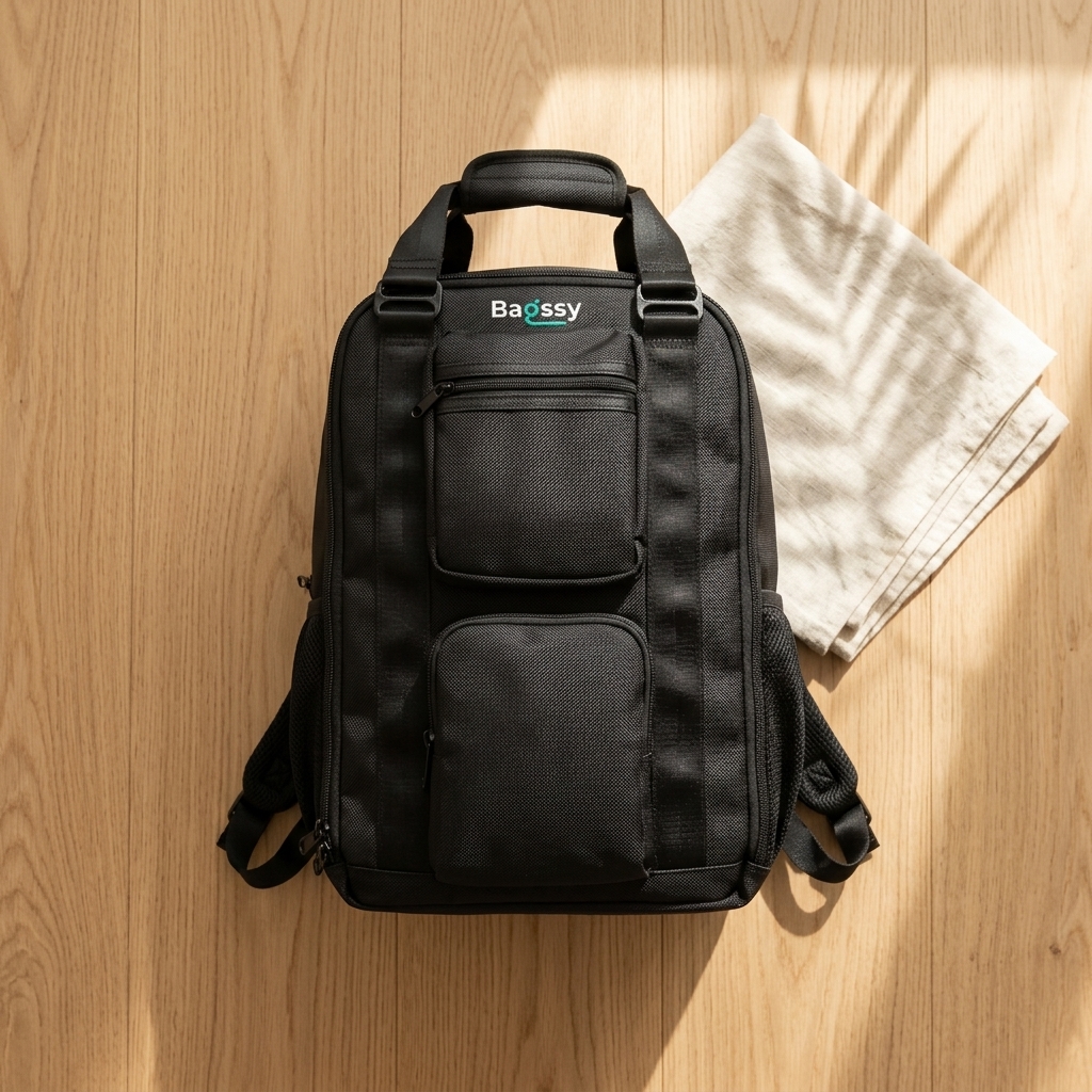 BAGSSY 28L Backpack | Stylish School, College & Travel Backpack with Laptop Compartment | Lightweight Multipurpose Daypack for Men & Women | Black - Image 5
