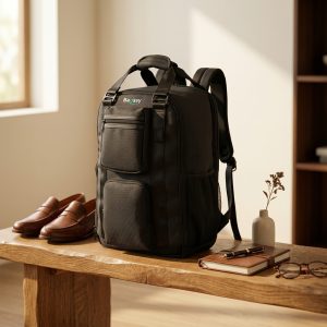 BAGSSY 28L Backpack | Stylish School, College & Travel Backpack with Laptop Compartment | Lightweight Multipurpose Daypack for Men & Women | Black