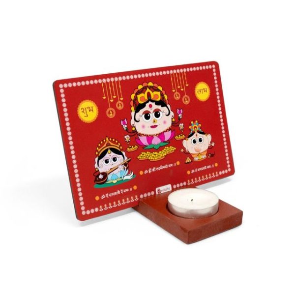 Indigifts India Laxmi Ganesh Idol Diya Puja Deepak - Lakshmi Ganesh Statue - Diwali Home Decoration Items - Diwali Showpiece, Laxmi Ganesh Showpiece - Image 3