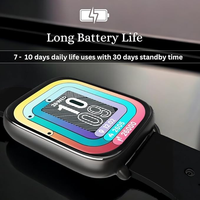 Hungama HiLife G1 Bluetooth Calling Smartwatch with 1.75"(4.4cm) Full Touch HD Display, Built in Speaker and Mic, SpO2, Blood Pressure & Heart Rate Monitor,IP67 Waterproof, Multiple Watch Faces - Image 4