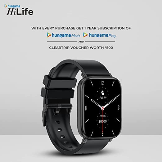 Hungama HiLife G1 Bluetooth Calling Smartwatch with 1.75"(4.4cm) Full Touch HD Display, Built in Speaker and Mic, SpO2, Blood Pressure & Heart Rate Monitor,IP67 Waterproof, Multiple Watch Faces - Image 5