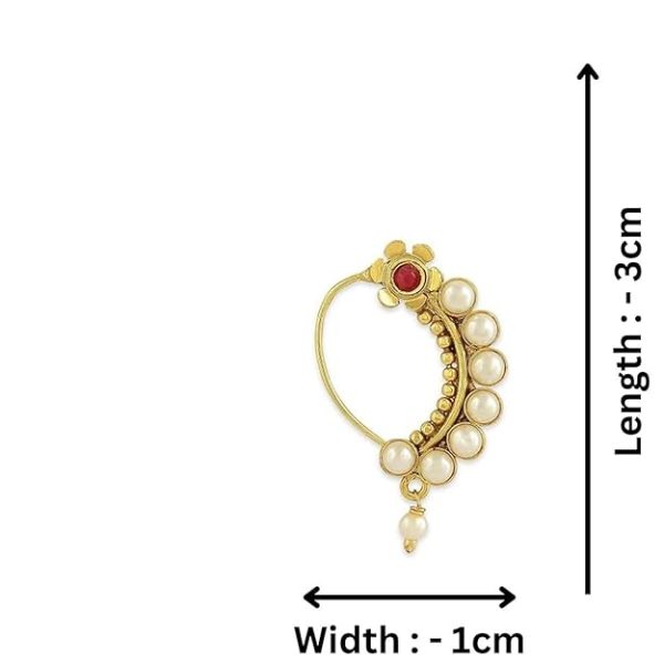 ACCESSHER Gold Plated stunning Antique Nose ring - Image 5
