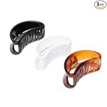 AccessHer Women Brown Black Set of 3 Claw Clip