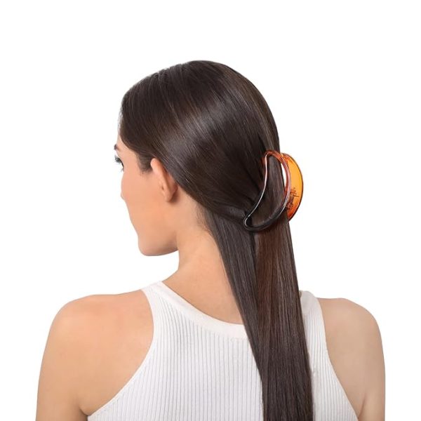 AccessHer Women Brown Black Set of 3 Claw Clip - Image 4
