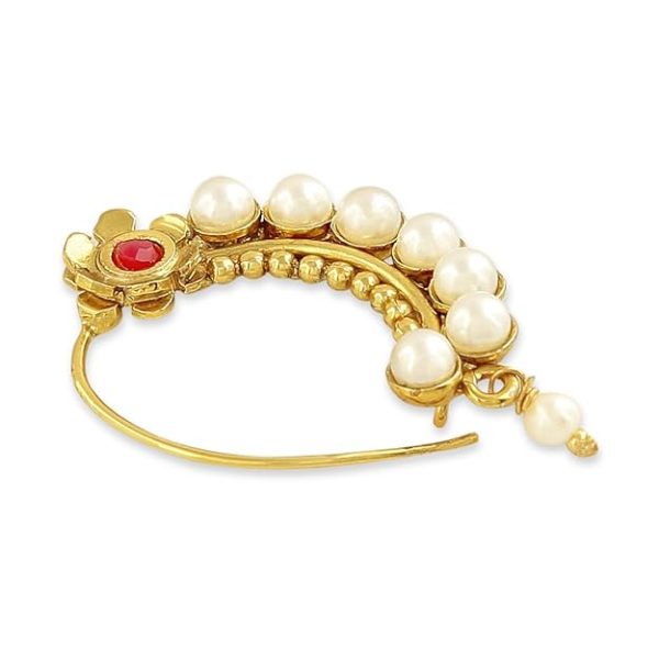ACCESSHER Gold Plated stunning Antique Nose ring - Image 4