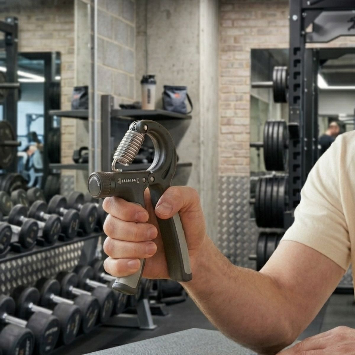 Varjish Adjustable Hand Grip Strengthener - Forearm & Finger Exercise Power Gripper (Grey) - Image 3