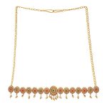 AccessHer Gold Plated Waist Belt for Women | Red & Green Stone Studded Bridal Kamarbandh | Perfect Kamarpatta for Weddings, Karwachauth & Festive Gifting