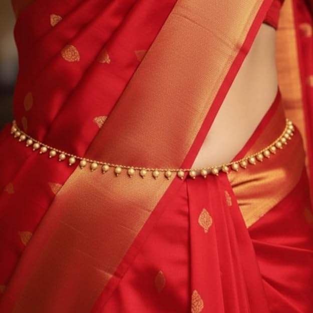 AccessHer Gold Plated Waist Chain Kamarbandh - Traditional Ethnic Jewellery Accessory - Image 5