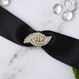 ACCESSHER Gold Plated Contemporary Style Inspired American Diamond Embellished Square Shape Design Adjustable Statement Finger Ring for Women and Girls (Design 5)