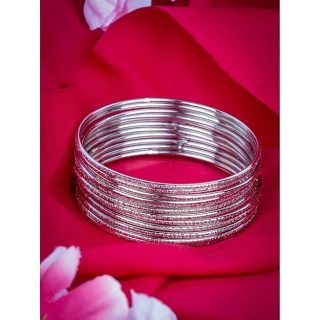 ACCESSHER Jewellery Silver-Plated Oxidized Bangles Set of 12 for Girls & Women   Elegant, traditional, and perfect for Navratri & festive occasions. Stylish & durable.