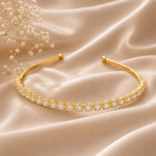 AccessHer Gold Rhinestone Hair Hoop | Festive, Party & Wedding Hair Accessories
