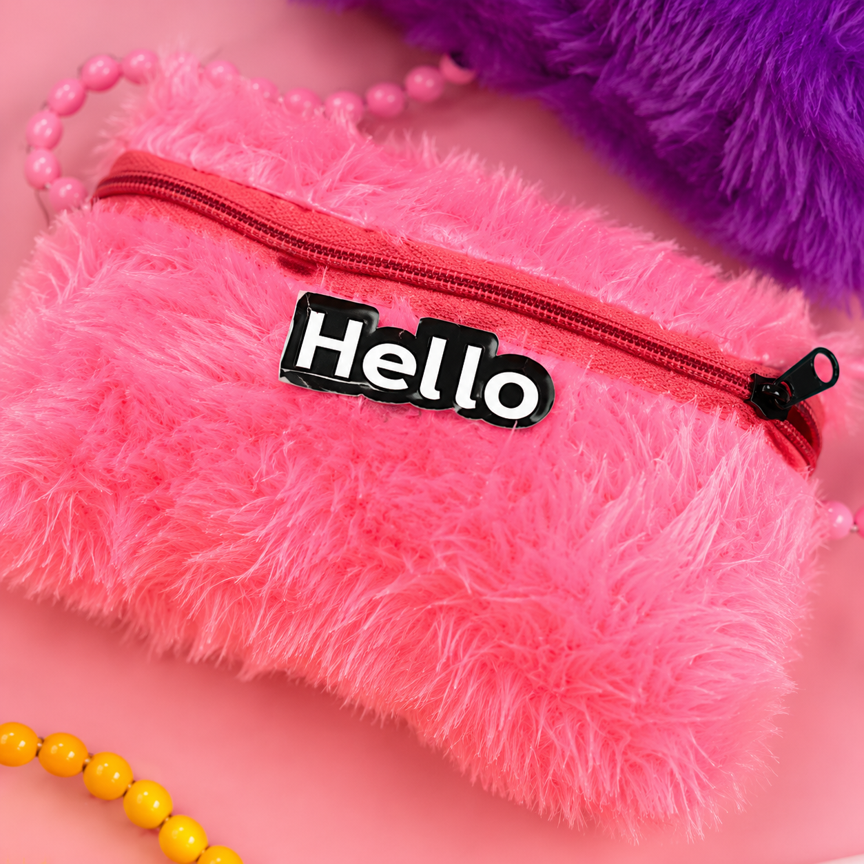 AccessHer Mini Colorful Fur Gift Bags for Girls - Medium Size Return Gift Pack for Kanya Pujan, Navratri & Birthday Celebrations (Pack of 6) - Image 3